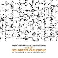 Johann Sebastian Bach (1685-1750): Goldberg-Variationen BWV 988 für 5 Saxophone &amp; 4 Kontrabässe (180g), 2 LPs