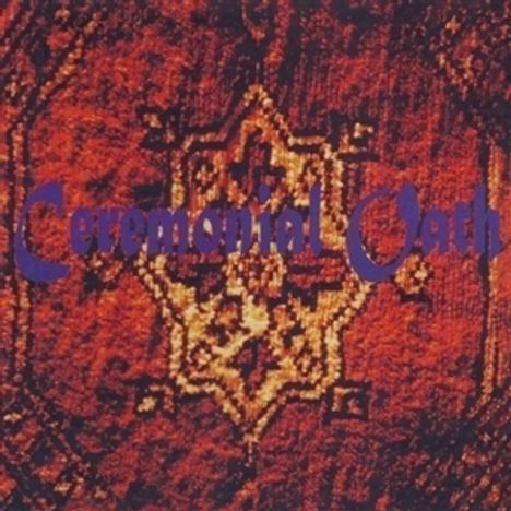 Text: "Ceremonial Oath". Hintergrund zeigt ein Muster, das einem orientalischen Teppich ähnelt.