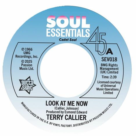 Terry Callier (1945-2012): Look At Me Now (Original & Alternate Take), Single 7"