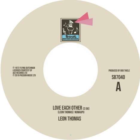 Leon Thomas (Country): Love Each Other / L.O.V.E., Single 7"