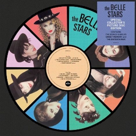 "The BELLE STARS", Special Collector's Picture Disc Edition; enthält Bonus-Tracks. Sieben Frauenporträts im Kreis.