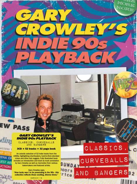 Gary Crowley's Indie 90s Playback: Classics, Curveballs And Bangers, 3 CDs