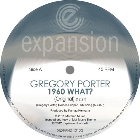 Gregory Porter (geb. 1971): 1960 What? (2019 Reissue), Single 12"