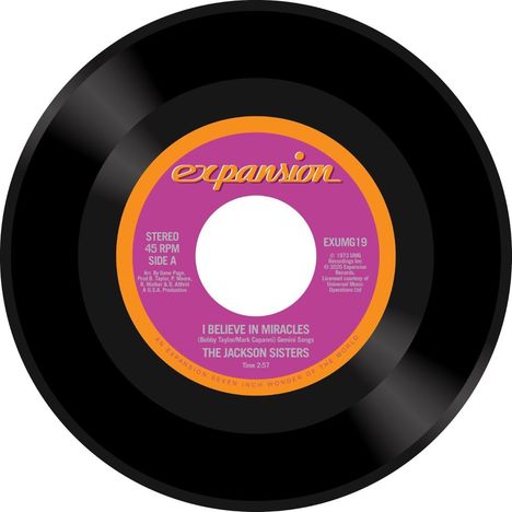 The Jackson Sisters: I Believe In Miracles, Single 7"