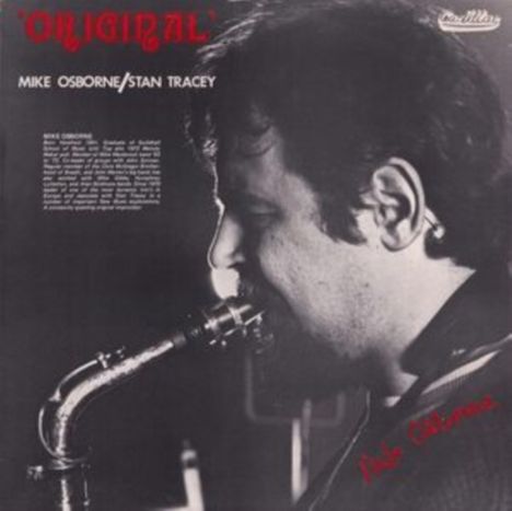 "ORIGINAL" Mike Osborne / Stan Tracey. Seitliches Profil eines Mannes mit Saxophon.