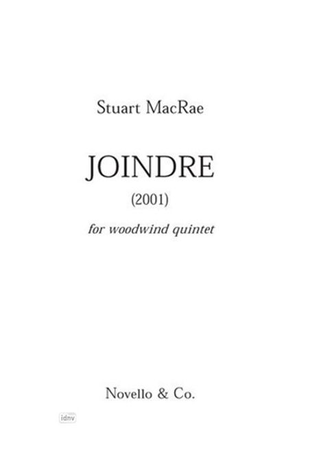 Stuart MacRae: Joindre for Woodwind Quintet (Parts), Noten