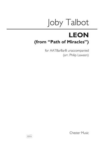 Joby Talbot: Leon (Path of Miracles), Noten