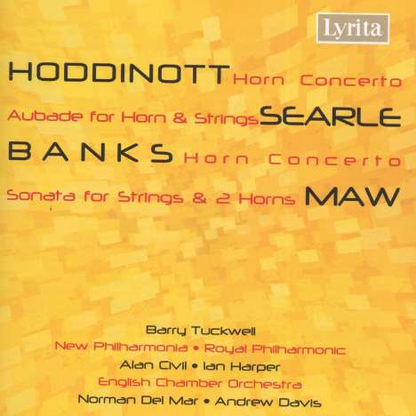 Alun Hoddinott (geb. 1929): Hornkonzert op.65, CD