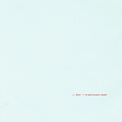 Im Zentrum unten steht „10 A FREEZER WITH THE LONDON CONTEMPORARY ORCHESTRA“. Der Hintergrund ist hellblau.