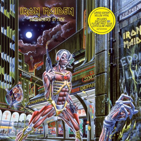 Iron Maiden: Somewhere In Time (remastered) (180g) (Limited Edition) (Yellow Vinyl) (mit 3D Future Past Lentikulardruck), LP