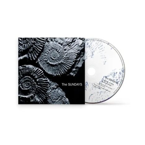 Text: "The SUNDAYS". CD-Hülle mit Ammoniten-Muster in Grautönen.