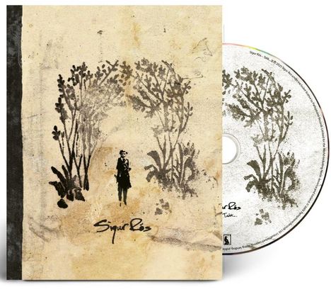 "Sigur Rós" steht auf einem vintage aussehenden Cover. Eine Person und Bäume erscheinen als schemenhafte Illustrationen.