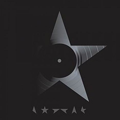 Text: „★“. Ein Stern aus einem Vinyl, darunter geometrische Formen.