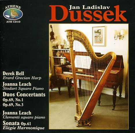 Johann Ludwig Dussek (1760-1812): Duos op.69 Nr.1 &amp; 3 f.Harfe &amp; Klavier, CD