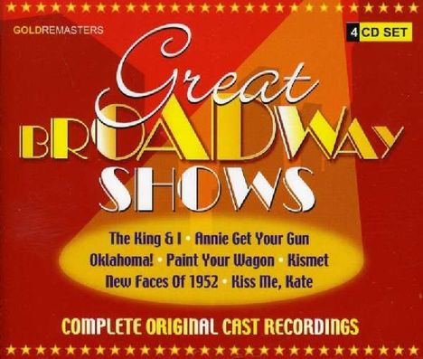 Great Broadway Shows: Original Cast Recordings, 4 CDs