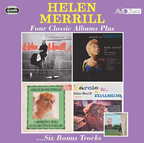 Covertext: "HELEN MERRILL Four Classic Albums Plus ...Six Bonus Tracks." Collage mit vier Albumcovern.