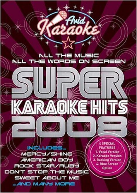 Karaoke &amp; Playback: Super Karaoke Hits 2008, DVD