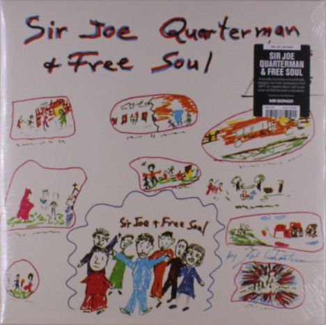 "Sir Joe Quarterman & Free Soul" steht in großer Schrift, darunter bunte Zeichnungen von Menschen und Szenen.