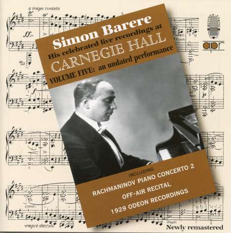 Simon Barere at Carnegie Hall Vol.5, CD