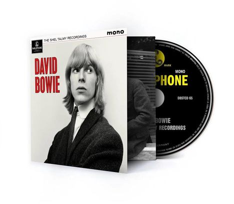 „David Bowie“, „The Shel Talmy Recordings“, „mono“, ein CD-Cover mit einem Porträtfoto.