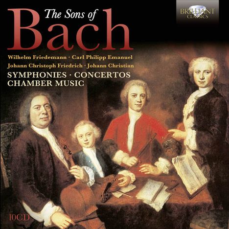 The Sons of Bach - Symphonies, Concertos, Chamber Music, 10 CDs