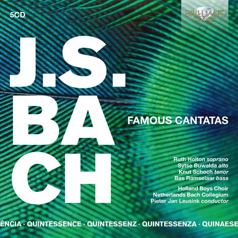 Johann Sebastian Bach (1685-1750): Kantaten BWV 4,12,22,38,42,45,51,54,57,67,73,80,98,131,140,143,147,170,199, 5 CDs