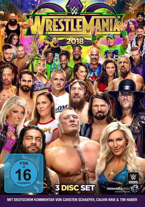 Wrestlemania 34, 3 DVDs