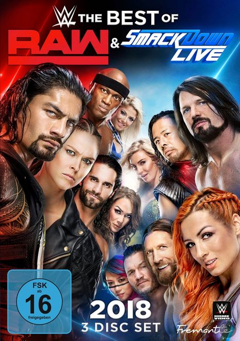 The Best of Raw &amp; Smackdown 2018, 3 DVDs