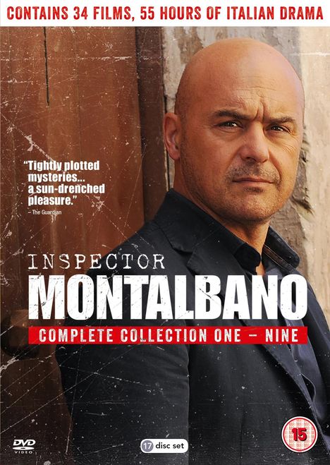 Commissario Montalbano Season 1-9 (UK Import), 17 DVDs