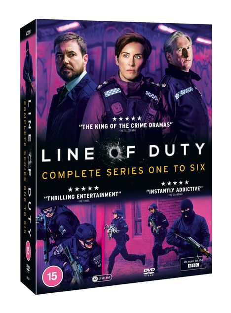 Line Of Duty Season 1-6 (UK-Import), 12 DVDs