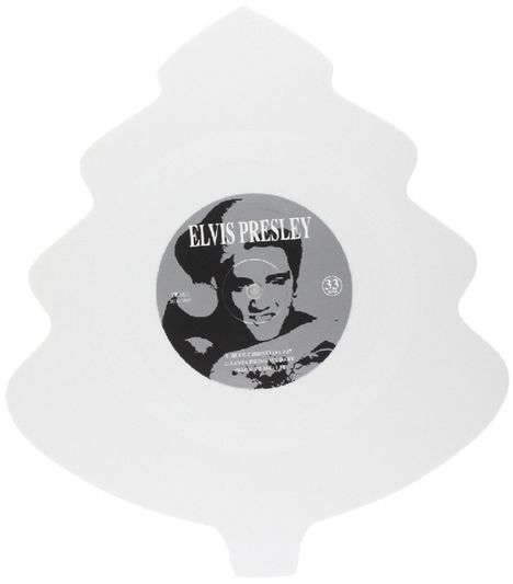 Elvis Presley (1935-1977): Blue Christmas (Limited Christmas Tree Shaped Edition) (White Vinyl), Single 7"