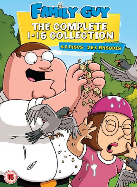 Family Guy Season 1-16 (UK Import), 46 DVDs