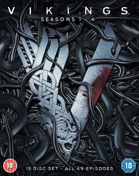 Vikings Season 1-4 (Blu-ray) (UK Import), 15 Blu-ray Discs