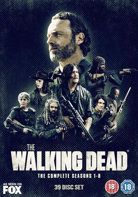 The Walking Dead Season 1-8 (UK Import), 39 DVDs