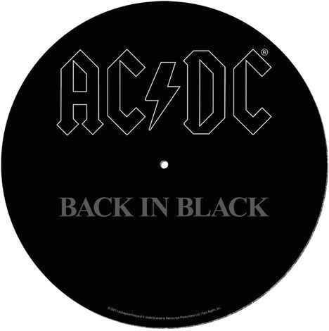 AC/DC Slipmat (Back In Black), Zubehör