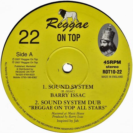 Sound System / King Selassie Is The Greatest, Single 10"