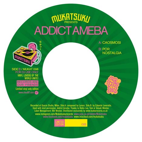 Addict Ameba: Caosmosi/Por Nostalgia (Ltd. Handnumbered 7"), Single 7"