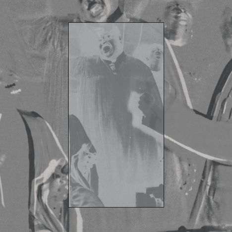 Es gibt keine erkennbaren Texte. Negativdarstellung von Personen in Roben, die emotional wirken.