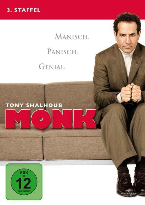 Monk Season 3, 4 DVDs