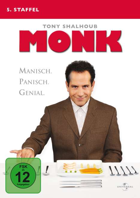 Monk Season 5, 4 DVDs
