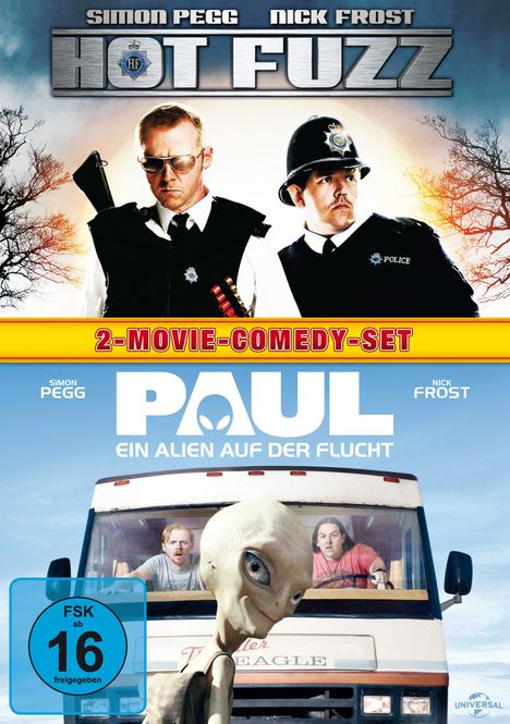 Hot Fuzz &amp; Paul, 2 DVDs