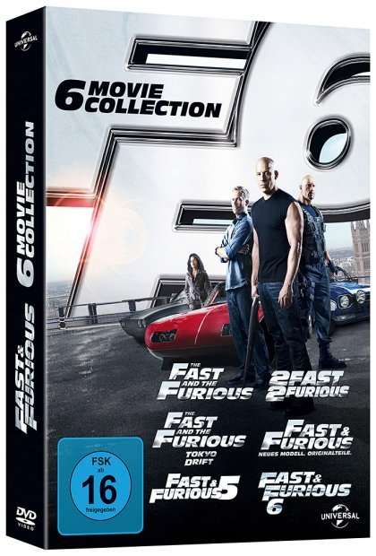 Fast &amp; Furious 1-6, 6 DVDs