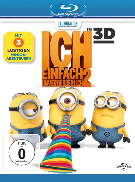 Ich - Einfach unverbesserlich 2 (3D &amp; 2D Blu-ray), 2 Blu-ray Discs
