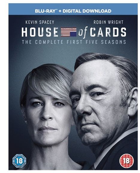 House Of Cards Season 1-5 (Blu-ray) (UK Import mit deutscher Tonspur), 20 Blu-ray Discs