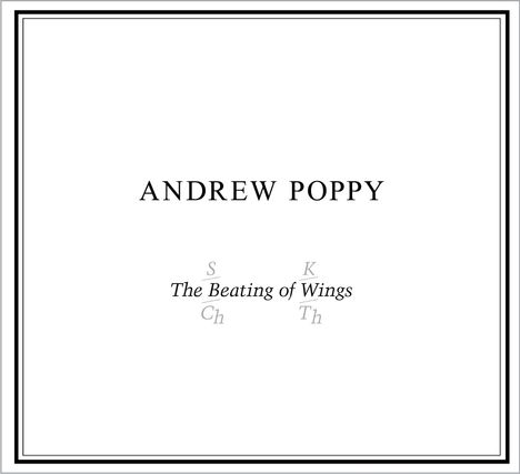 ANDREW POPPY. The Beating of Wings. Minimalistisches Design mit doppeltem Rahmen.