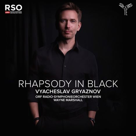 "Rhapsody in Black", Vyacheslav Gryaznov, ORF Radio-Symphonieorchester Wien, Wayne Marshall. Mann in schwarzem Hemd.