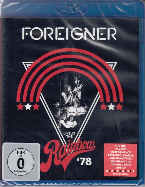 Foreigner: Live At The Rainbow '78, Blu-ray Disc