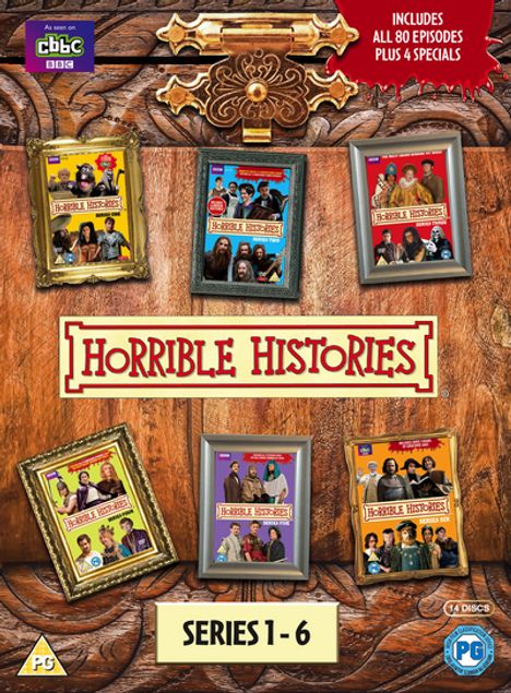 Horrible Histories Season 1-6 (UK Import), 14 DVDs