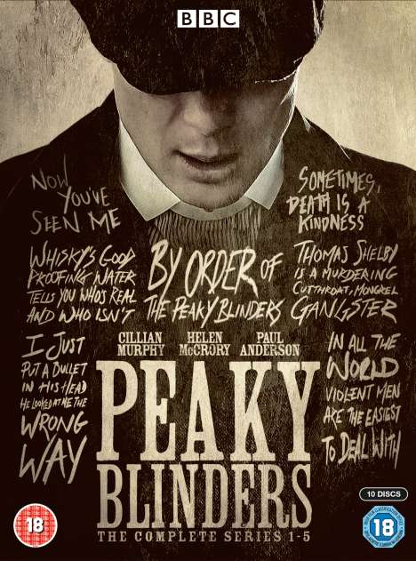 Peaky Blinders Season 1-5 (UK Import), 10 DVDs