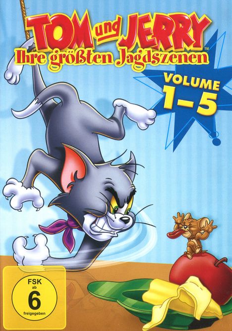 Tom &amp; Jerry - Ihre größten Jagdszenen Vol. 1-5, 5 DVDs